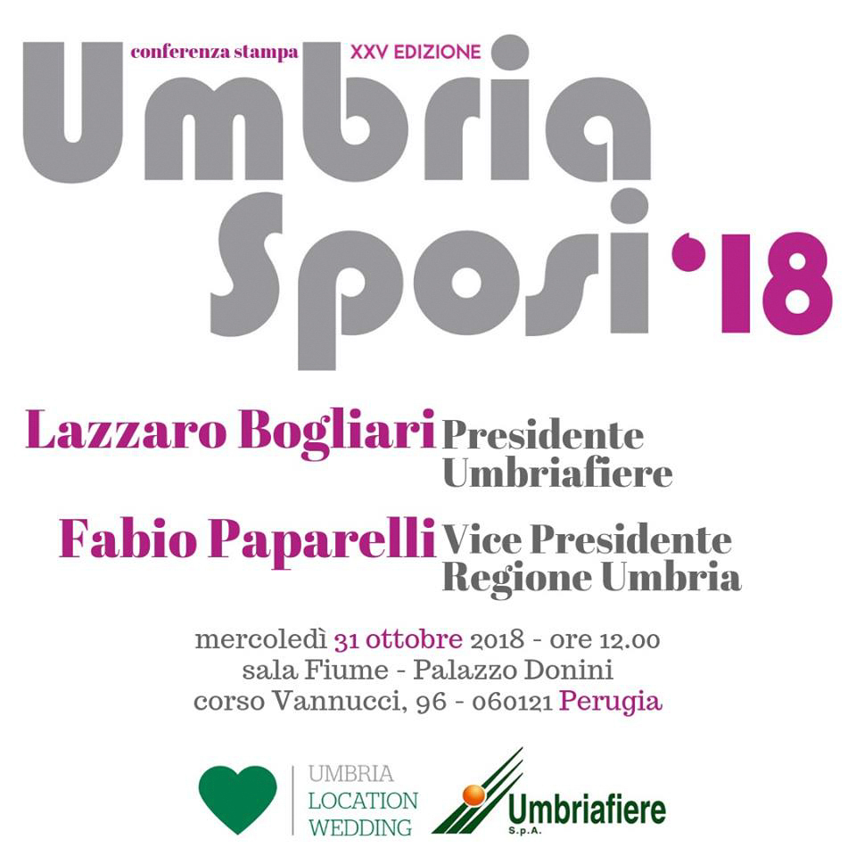 Umbria Sposi 2018 Conferenza stampa 25esima edizione